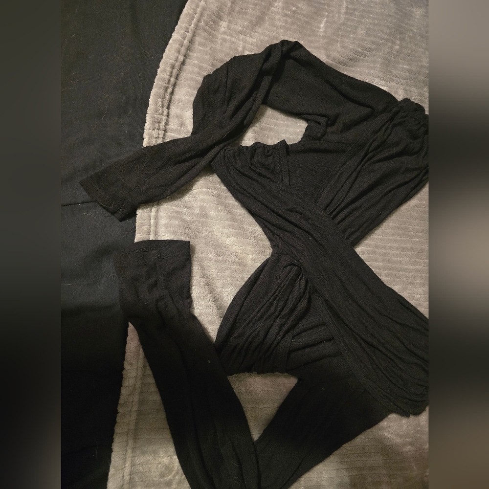 Charlotte Russe Black Wrap Top